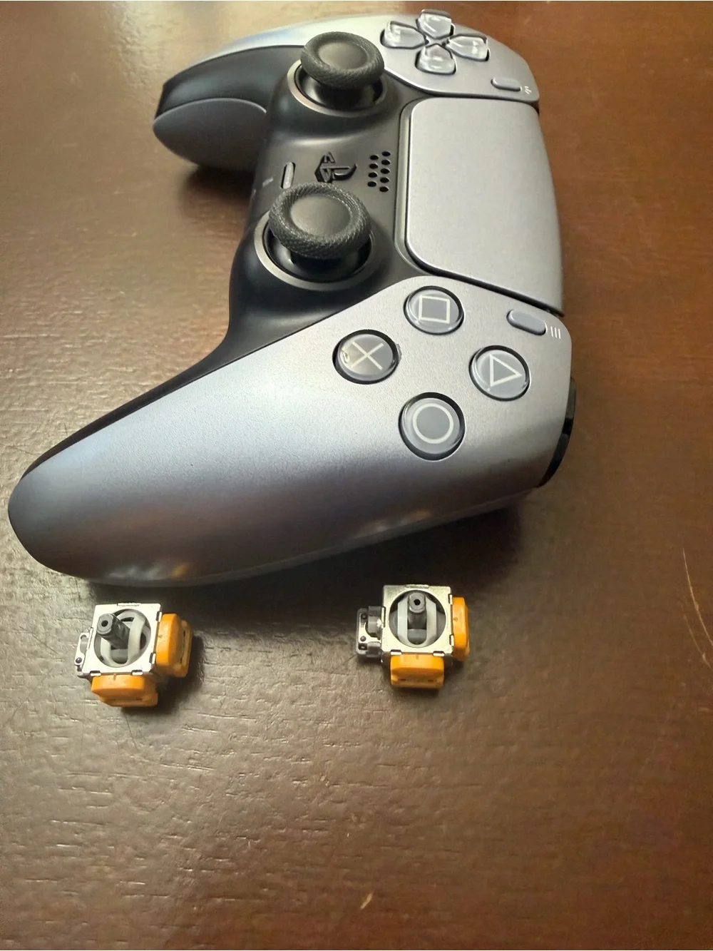 Custom silver controller for ps5 hall efect upgrade